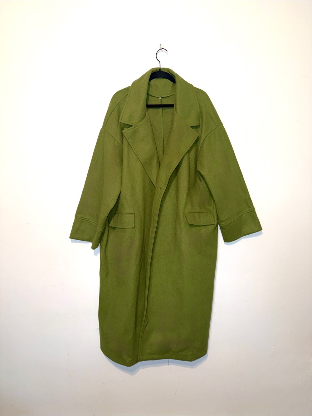 Olive Green Long Women's Coat